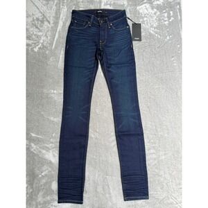 Hudson Krista Super Skinny Jeans Womens 23 Dark Blue Denim Stretch Low Rise New